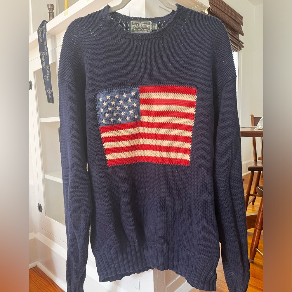 Vintage Polo Country Ralph Lauren “The Iconic Flag Sweater”